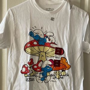 New The Smurfs Mushroom Tee